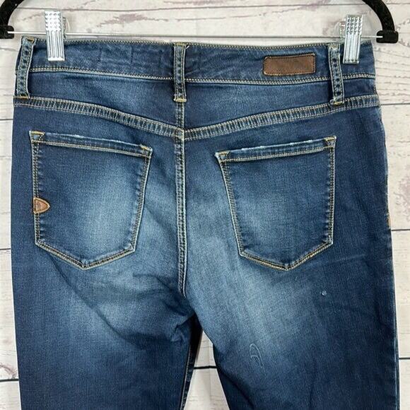 Jacob Davis Jeans Womens Uma Ankle Skinny Dark Wash Midrise Stretch Flaw - Picture 6 of 11